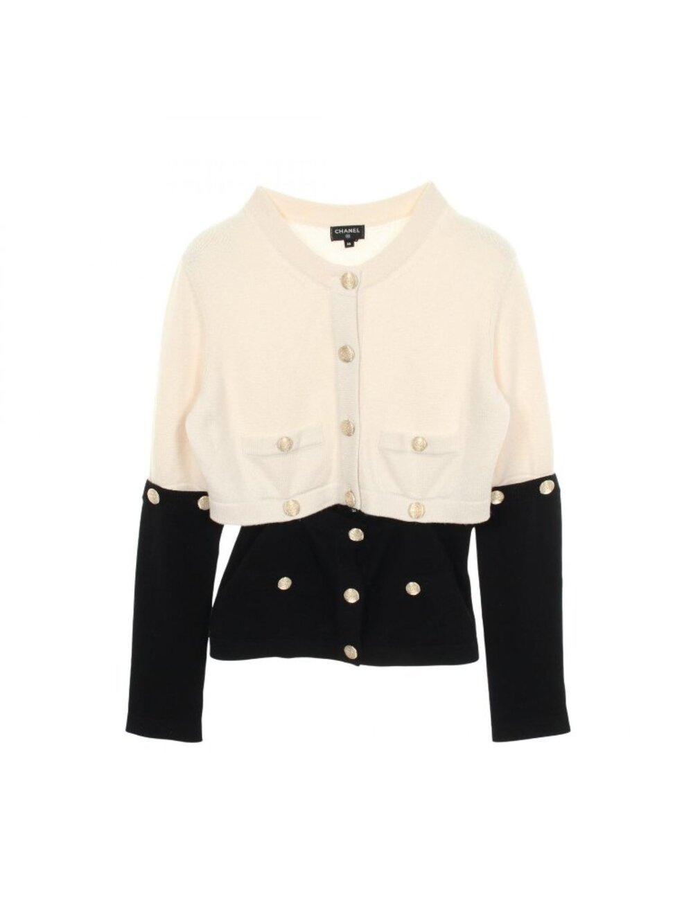 Chanel Cardigan CC Logo Button Cashmere